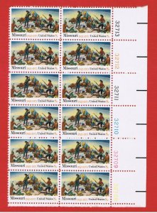 #1426  MNH OG plate block of 12  Missouri  Free S/H