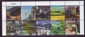 Great Britain Sc 2352a 2006 English Scenery stamp block of 10 mint  NH