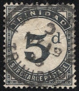 TRINIDAD 1913  Sc J6 5d  Used, Postage Due, Port of Spain postmark/cancel