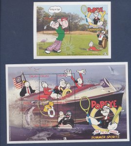 PALAU - Scott 696-697 - MNH - Popeye ,  Sports  - 2002