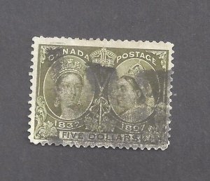 Canada # 65 USED $5 OLIVE-GREEN JUBILEE BS28752