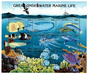 Eritrea 1997 - Great Underwater Marine Life - Sheet of 9 - Scott 298 - MNH