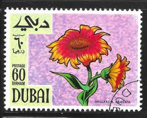 Dubai Mi 310: 60d Common Blanket Flower (Gaillardia aristata), CTO, VF