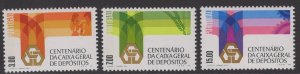 PORTUGAL SG1625/7 1976 NATIONAL TRUST FUND BANK MNH