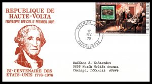 Burkina Faso 353 US Bicentennial Typed FDC