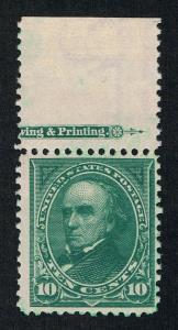 GENUINE SCOTT #273 F-VF MINT OG NH 1895 DARK GREEN WIDE TOP BEP IMPRINT SINGLE