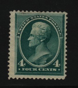 1883 Sc 211 single 4c blue green, very light cancel  CV $25