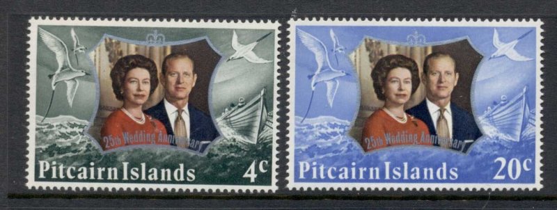 Pitcairn Is 1972 QEII Silver Wedding MUH