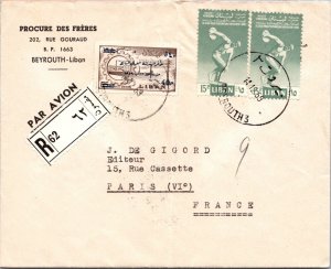 Lebanon 1959 - Registered Airmail - Beyrouth - J7478