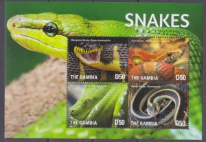 2015 Gambia 7217-7219KL Reptiles - Snakes 10,00 €