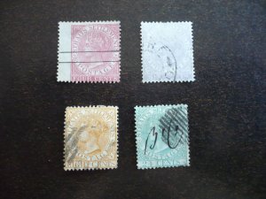 Stamps - Straits Settlements - Scott# 11-13,15 - Used Part Set of 4 Stamps