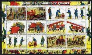 BENIN - 2003 - Historic French Fire Engines - Perf 12v Sheet - MNH-Private Issue