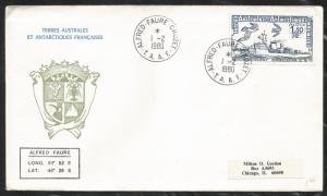 French Southern and Antarctic Terr., First Day Cover, Ships, Birds