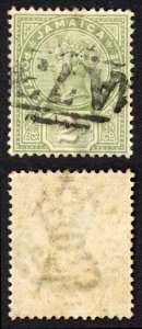 Jamaica SG28 2d Green Wmk CA St Anns Bay A73 Pmk