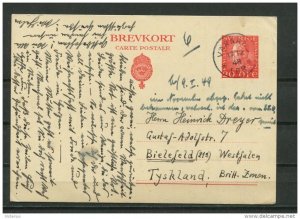 Sweden 1948 Postal Stationary Card to Tyskland