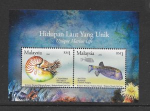 FISH - MALAYSIA #1141 S/S MNH