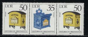 Germany DDR Scott # 2459 (2), 2458, mint nh, se-tenant, WZd624