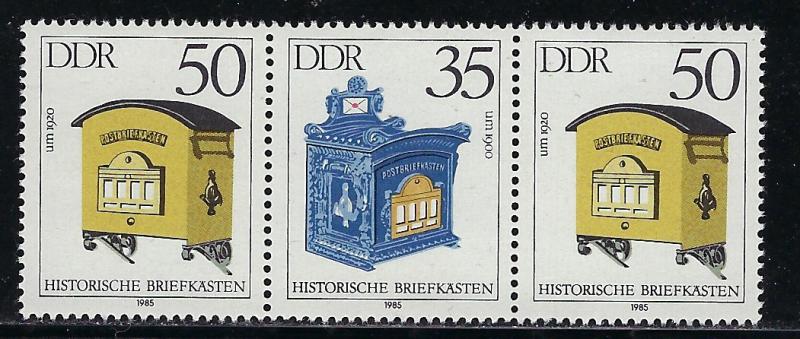 Germany DDR Scott # 2459 (2), 2458, mint nh, se-tenant, WZd624