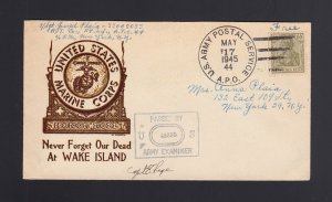 1945 MARINE CORPS - WAKE ISLAND PATRIOTIC - APO 44