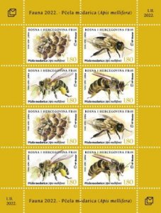 Bosnia and Herzegovina Mostar 2022 MNH Stamps Mini Sheet Scott 459 Bees