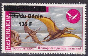 BENIN 1995 873 135F 80€ JURASSIC JURASSIC PREHISTORIC OVERPRINT OVERLOAD MNH-