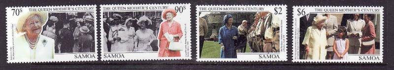 Samoa-Sc#978-81-Unused NH set-Queen Mother's Century-1999-