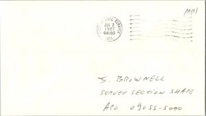 United States A.P.O.'s Soldier's Free Mail 1987 Army Postal Service, APO 0908...