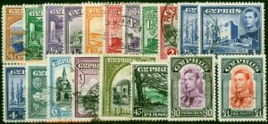 Cyprus 1938-51 Set of 19 SG151-163 Fine Used (2)