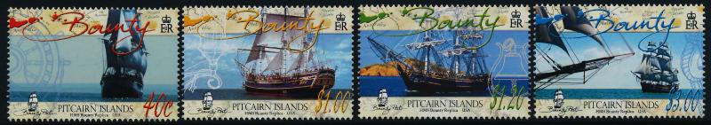 Pitcairn Islands 618-21 MNH Ship, Bounty Replica, Map, Bell