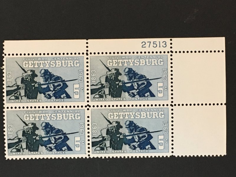 Scott # 1180 Battle of Gettysburg MNH Plate Block of 4