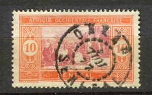 FRENCH COLONIES; SENEGAL 1920s early Pictorial type used 10c. value + Postmark