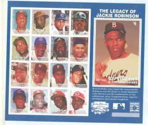 St. Vincent #2380 Mint (NH) Souvenir Sheet (Baseball)