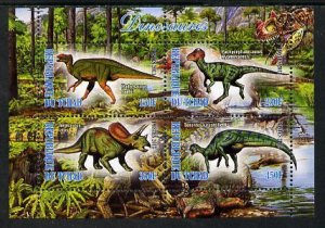 CHAD - 2013 - Dinosaurs #1 - Perf 4v Sheet - Mint Never Hinged