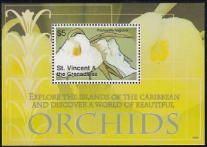 St Vincent & the Grenadines 2007 MNH Sc 3572 $5 Trichopilia fragrans Orchids