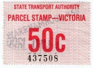 (I.B) Australia - Victoria Railways : Parcel Stamp 50c (Warrnambool)