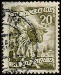 Yugoslavia 314 - Used - 20d Raising Livestock (Engr.) (1951)