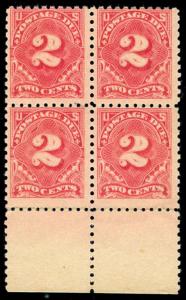 momen: US Stamps #J60 Block of 4 Mint OG NH CV$3,400