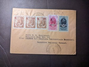 1953 Romania Cover Lea Festiva Bucharest to Leipzig C1 Germany DDR