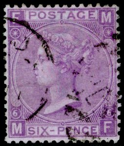 SG107, 6d bright violet plate 6, FINE USED. Cat £200. MF