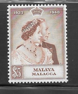 Malaya Malacca #2 MNH 1948 Silver Wedding