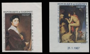 French Colonies, Dahomey #C49-50, 1967 Ingres, imperf. set of two, never hinged