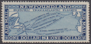 NEWFOUNDLAND 1931 AIR $1 BLUE NO WMK SG194 CAT 