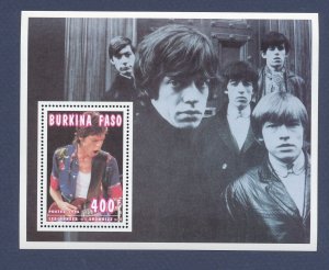 BURKINA FASO - Scott 1058 - MNH S/S - Rolling Stones, Mick Jagger - 1995