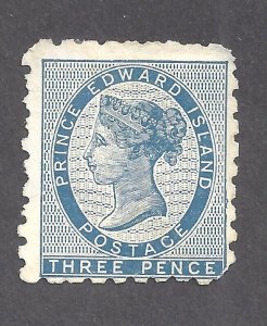 CANADA PRINCE EDWARD ISLAND # 2 VF MINT UN 1861 3d BLUE QV PERF 9 BS27877