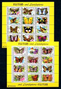 [94522] Romania 1991 Insects Butterflies 2 Sheets MNH