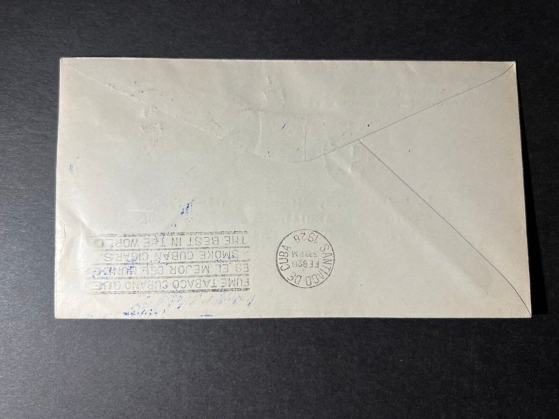 1928 Haiti First Day Flight Cover FDC Port Au Prince to Santiago FFC