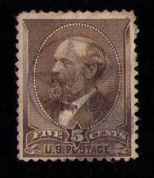 US Sc #205 Used Garfield Yellow Brown F-VF