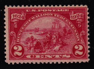 1924 Huguenot Walloon 2c carmine Sc 615 MNH nice original gum 2c carmine (B-