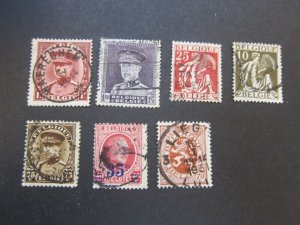 Belgium 1927 Sc 193,209,227-8,230,247-9 FU