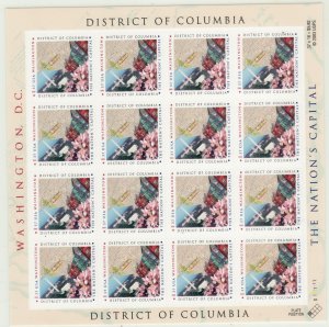 2003 U.S 37¢ District of Columbia complete sheet of twenty MNH Sc# 3813